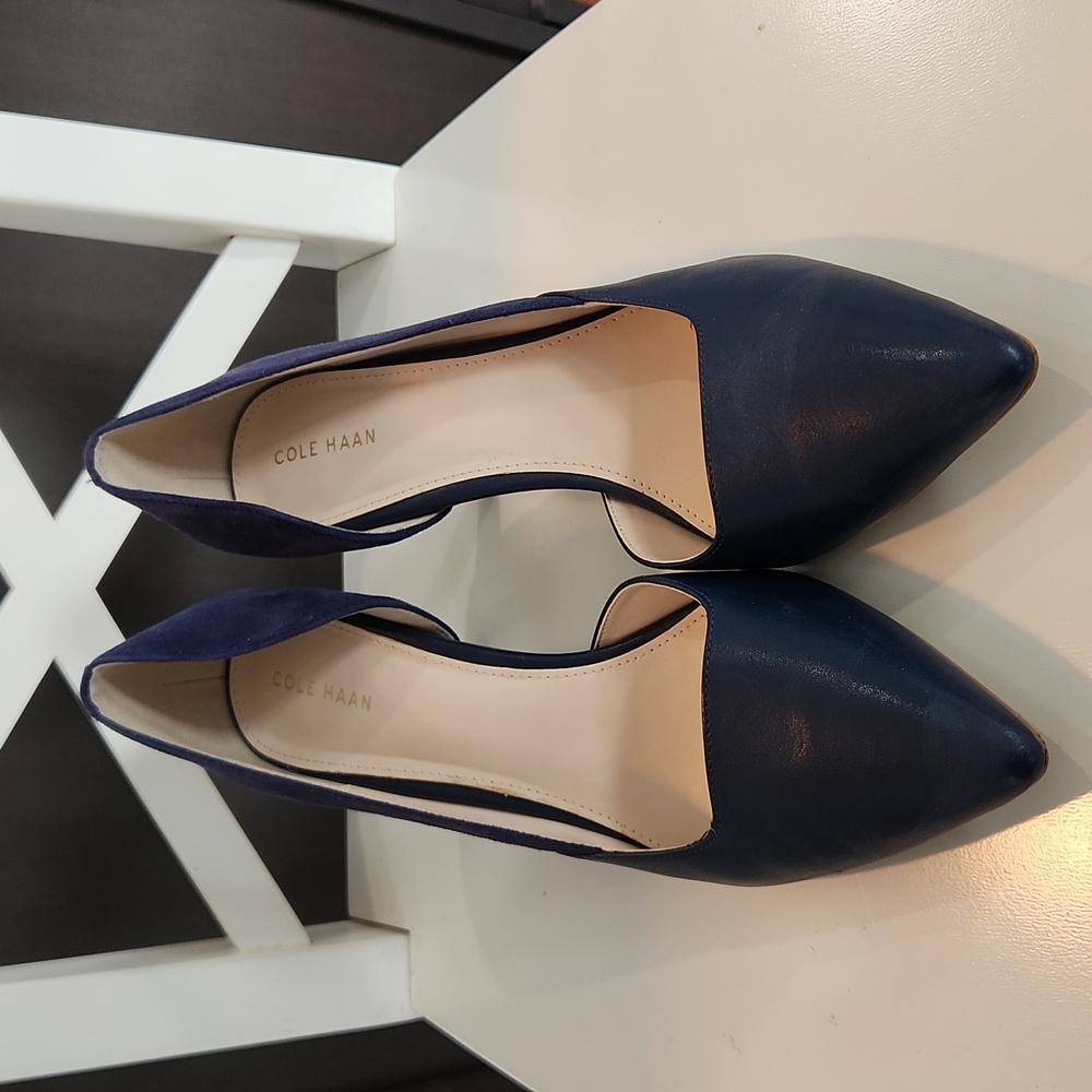Navy Cole Haan Rendon Pumps size 10 1/2.